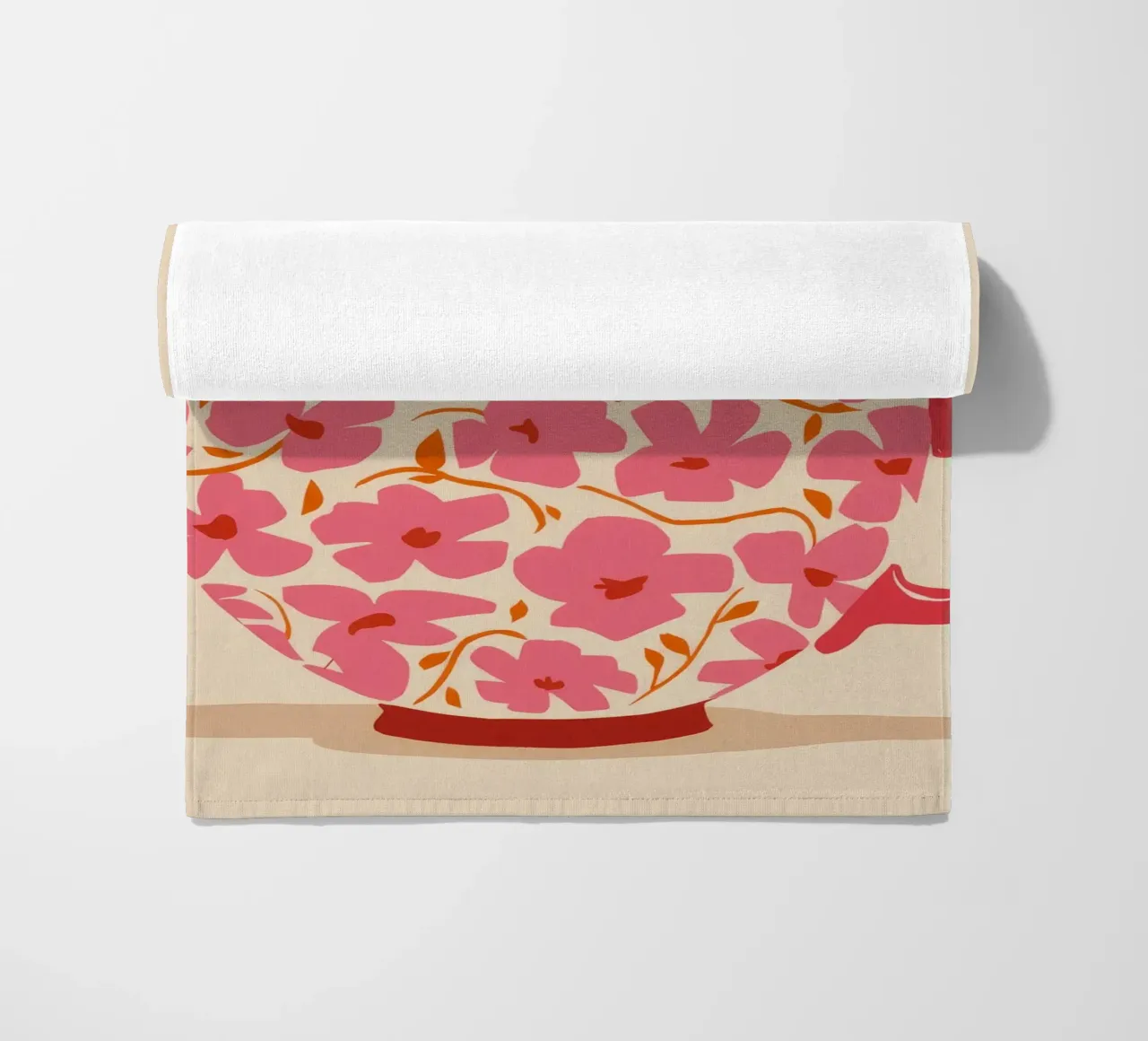 Floral Teacup Dream beach towel by Stone Decade