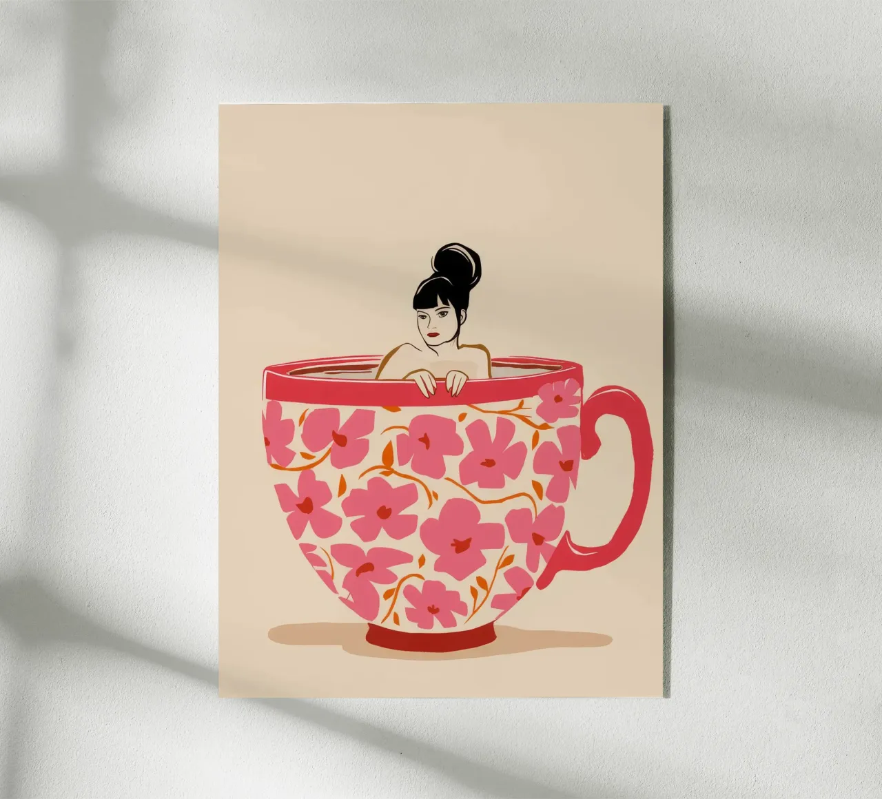 Floral Teacup Dream acrylic glass by Stone Decade