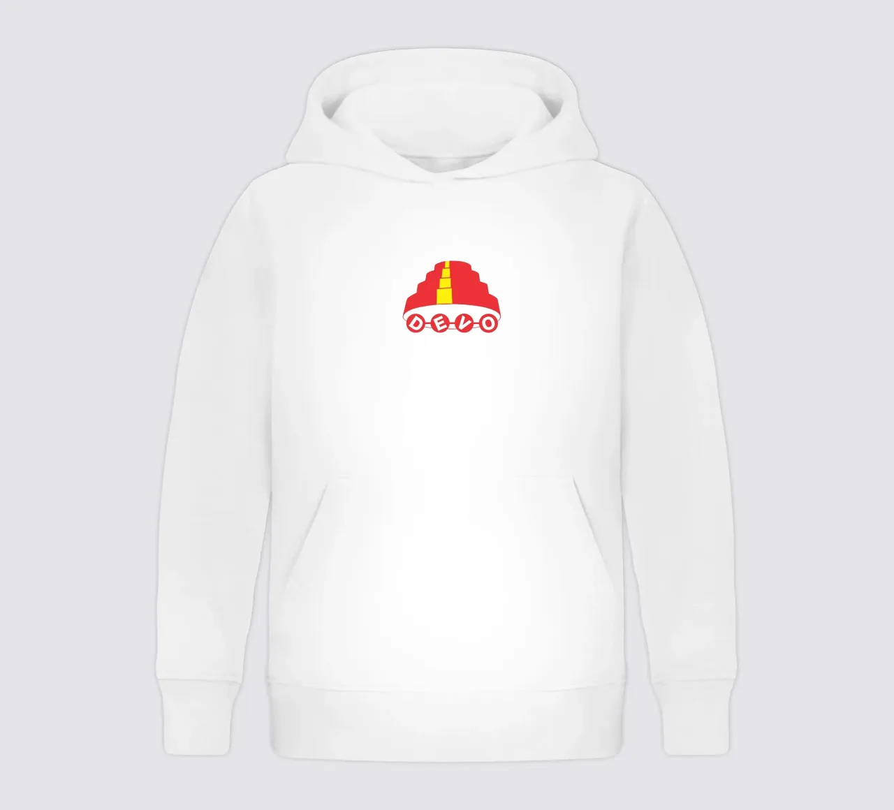 Cupola nera Devo felpa bambino con cappuccio da BAND MUSIC