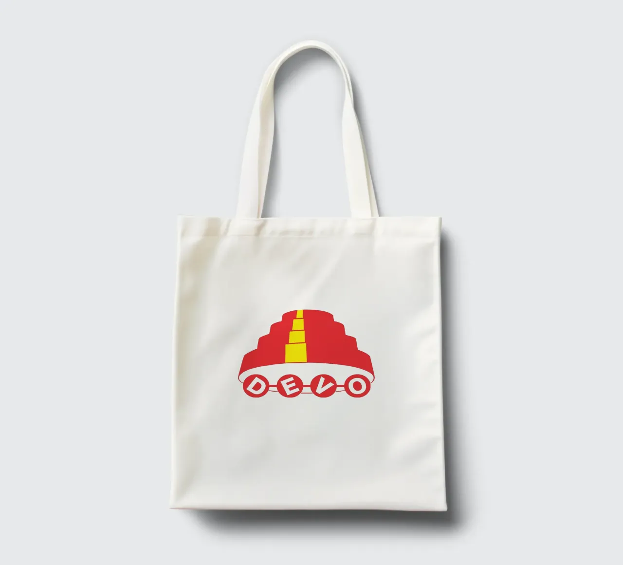 Cupola nera Devo borsa in juta da BAND MUSIC