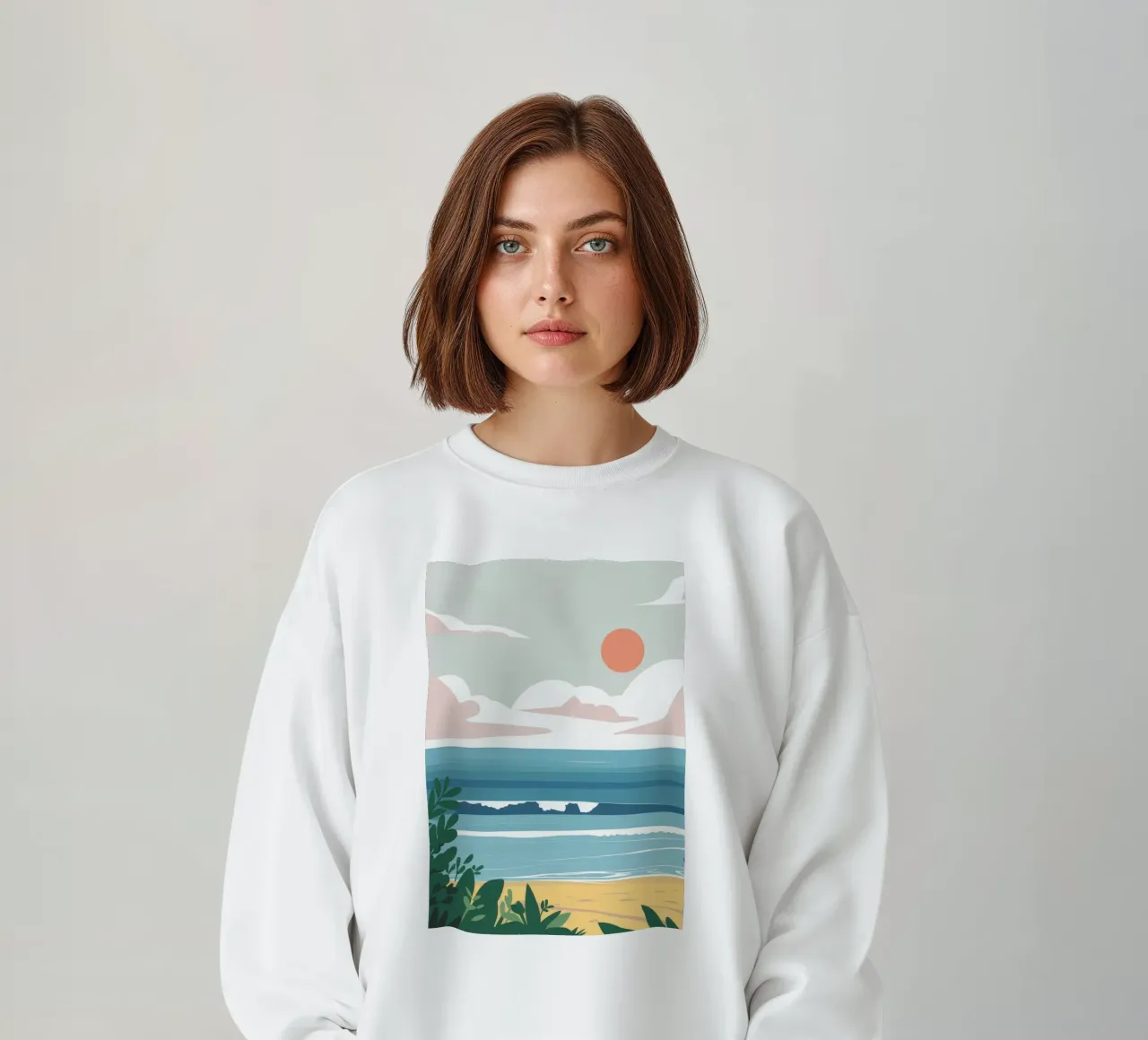 Tramonto con vista sull'oceano felpa da Muse Artworks
