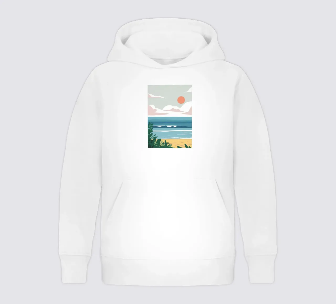 Ocean View Sunset kids hoodie by Muse Artworks