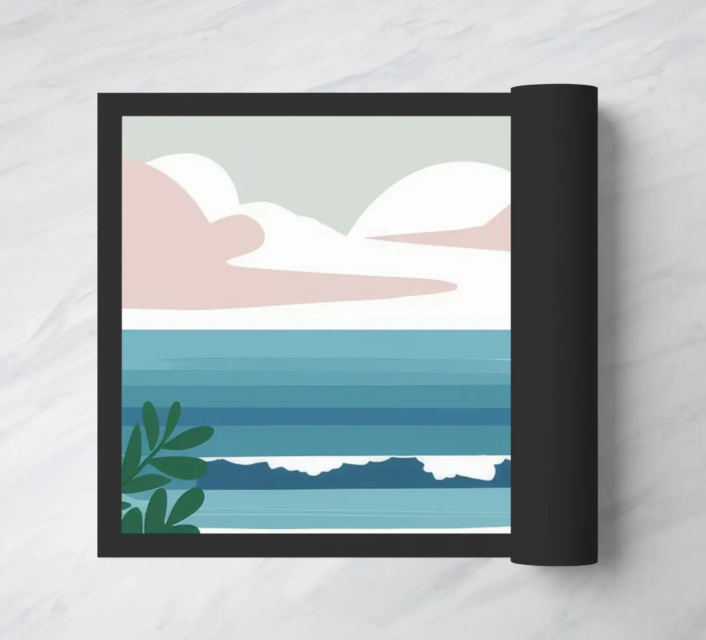 Ocean View Sunset doormat by Muse Artworks