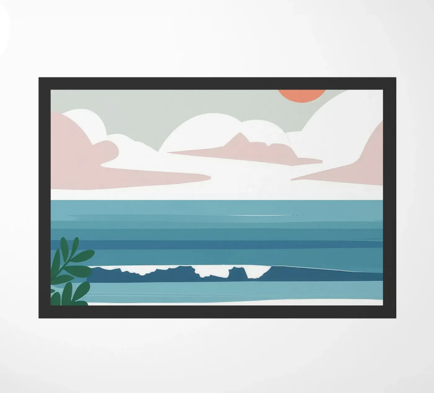 Ocean View Sunset doormat by Muse Artworks