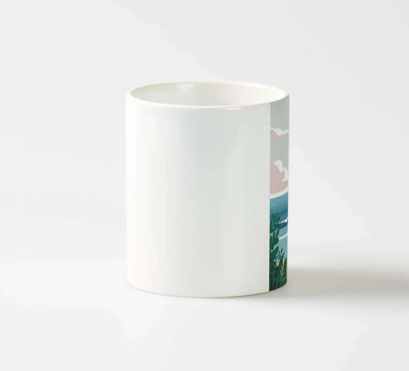 Ocean View Sunset ceramic mug by Muse Artworks
