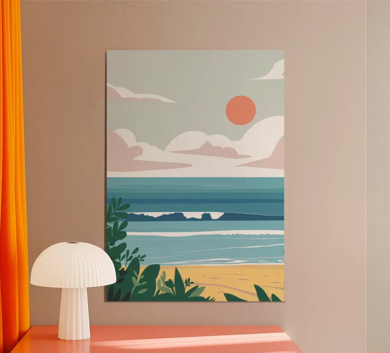 Ocean View Sunset poster by Muse Artworks