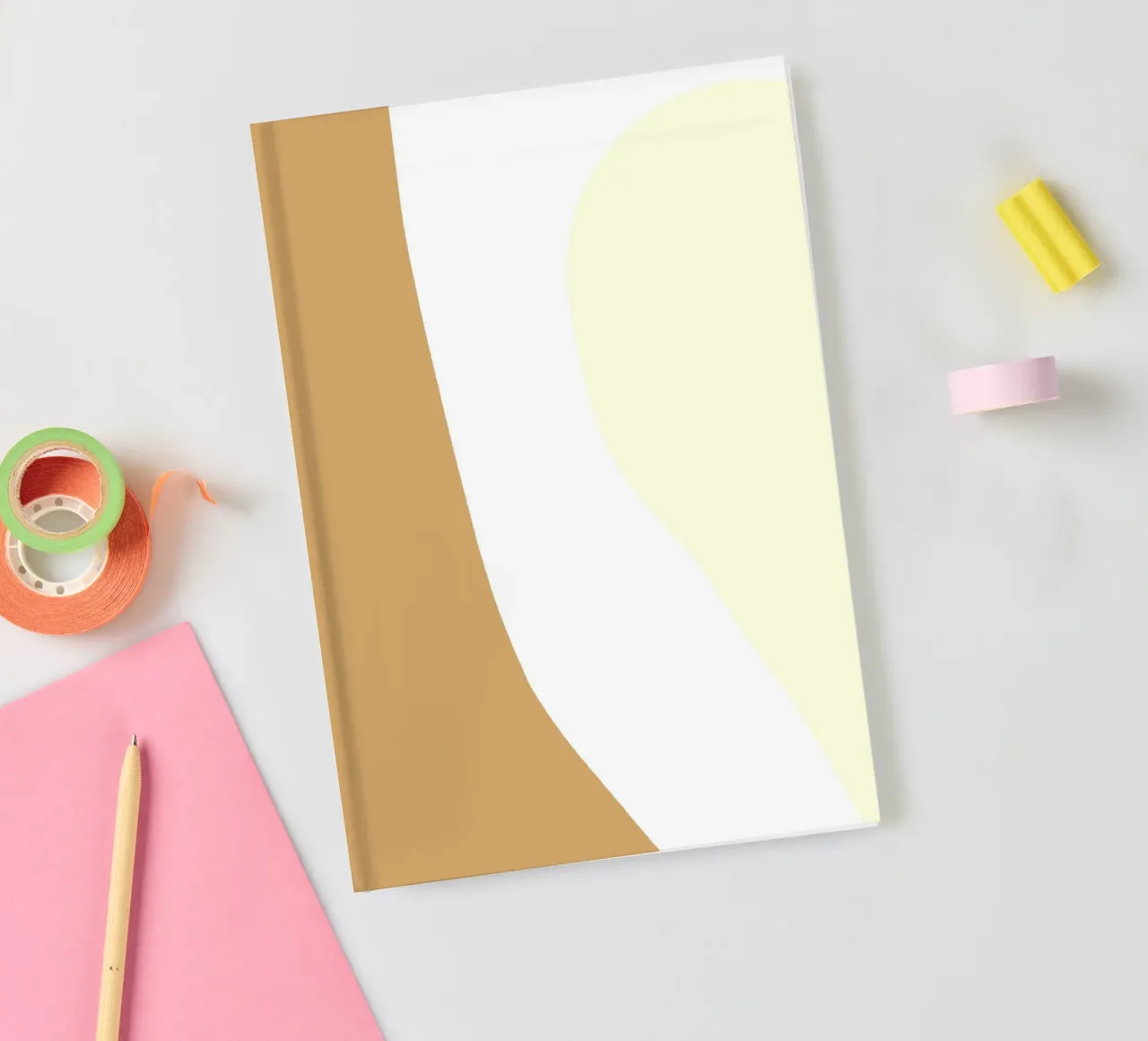 abstract contrast shapes notebook by pastel color shape