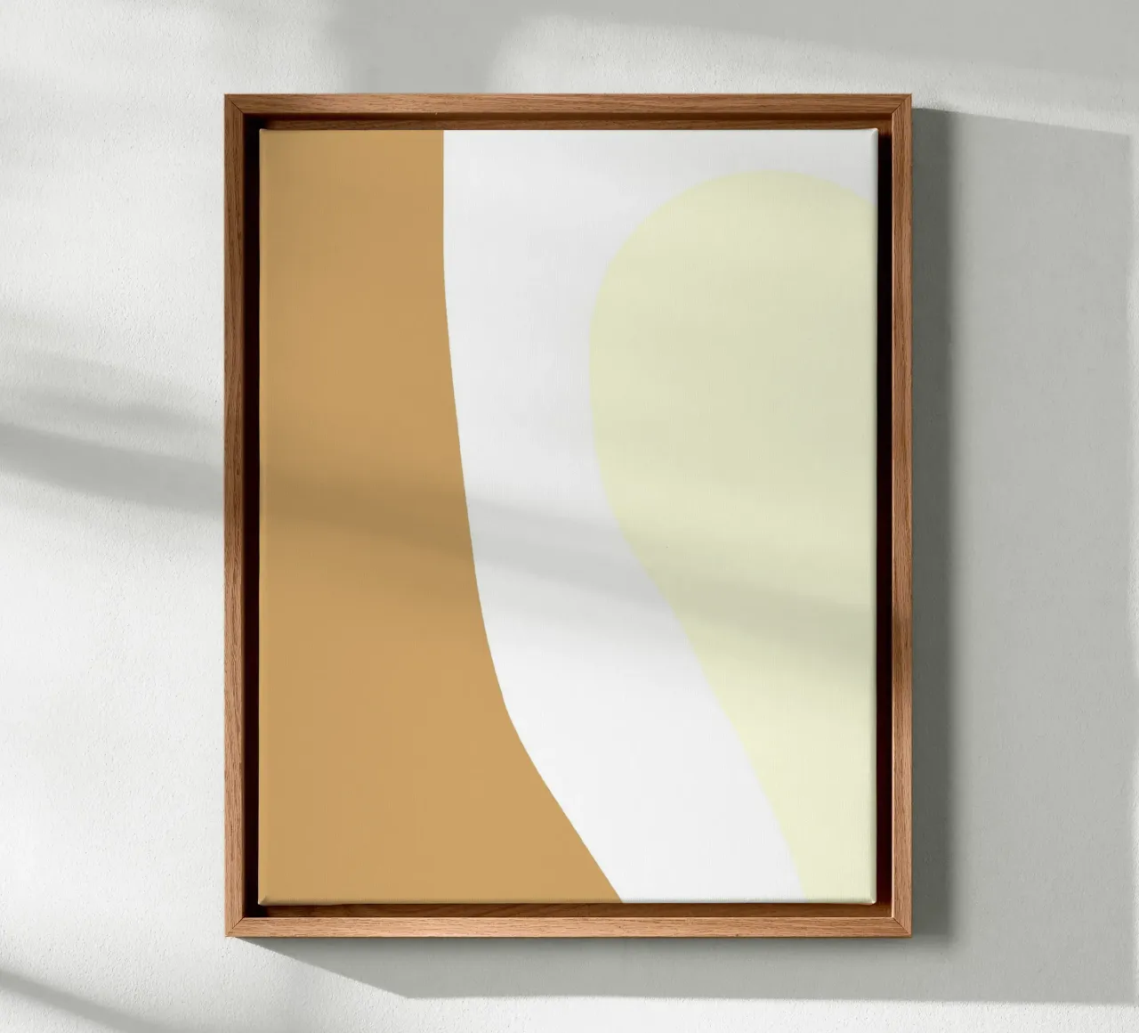 forme astratte a contrasto tela con Cornice a cassetta da pastel color shape