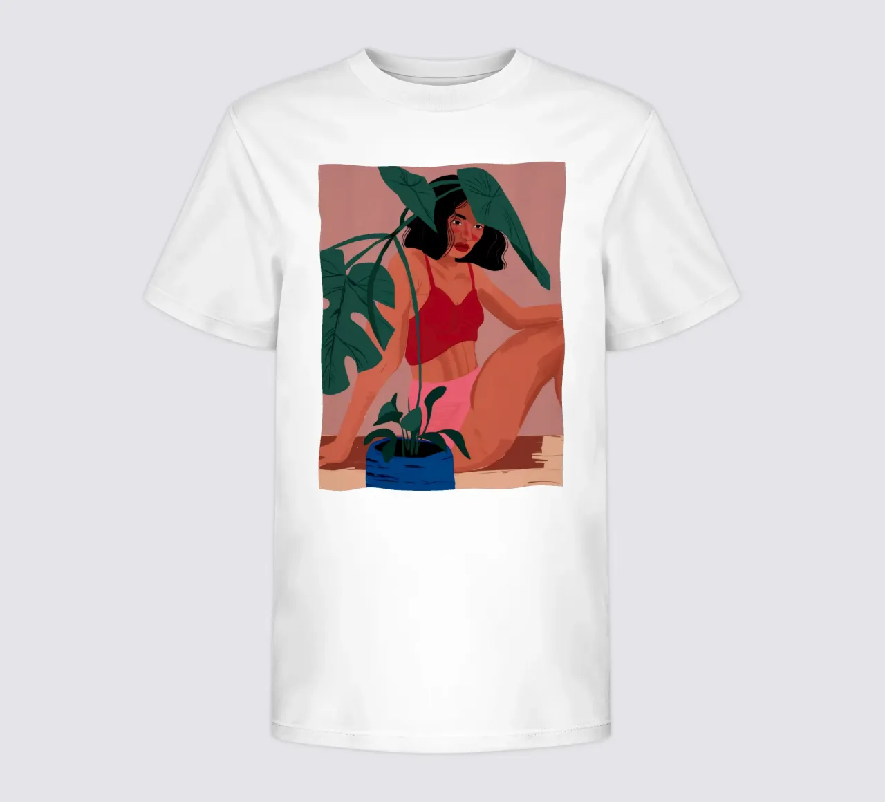 Roter Badeanzug Dschungel Kinder T-Shirt von Stone Decade
