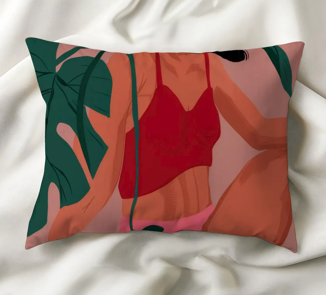 Costume da bagno rosso Jungle cuscino da Stone Decade