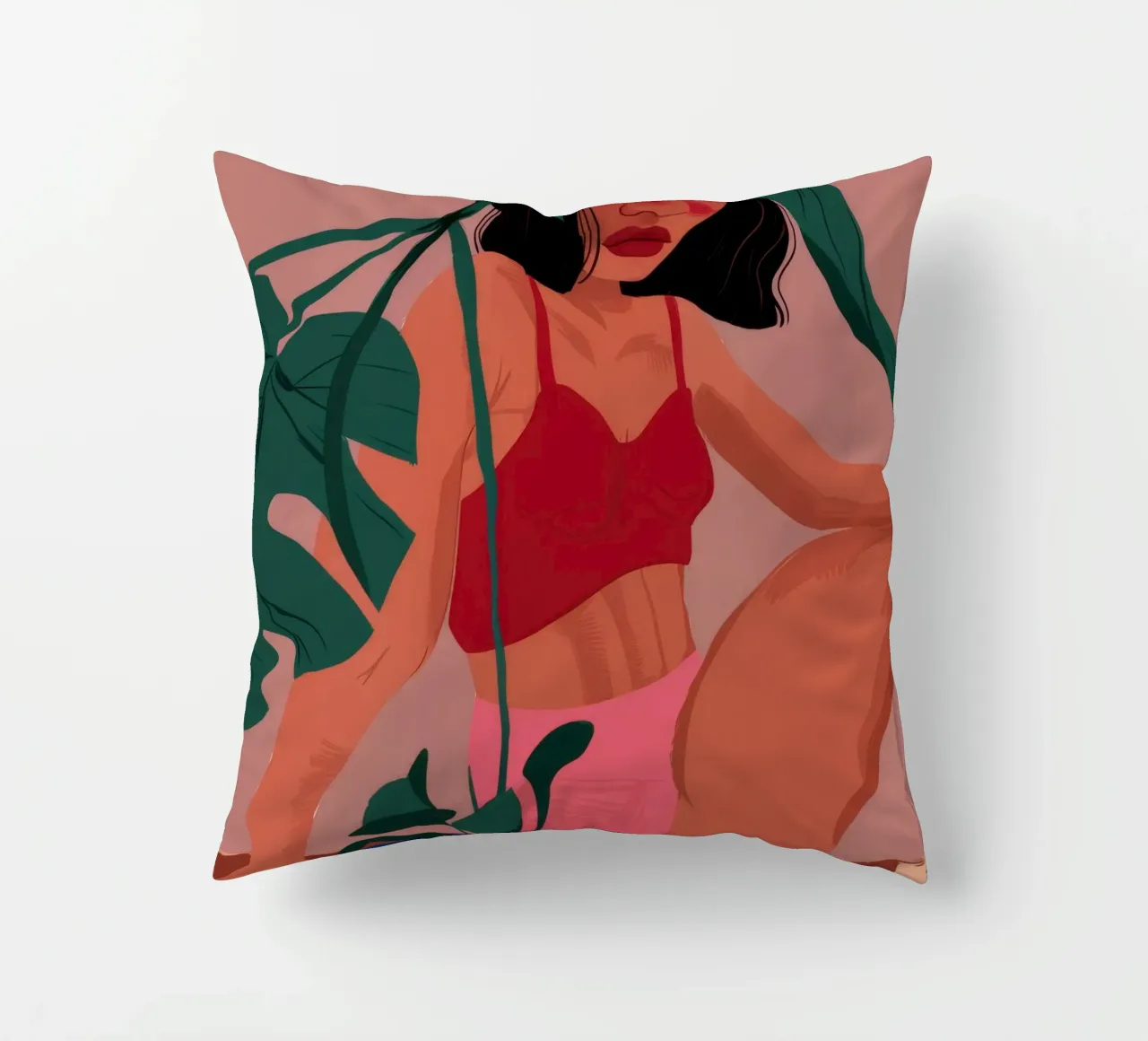 Costume da bagno rosso Jungle cuscino da Stone Decade