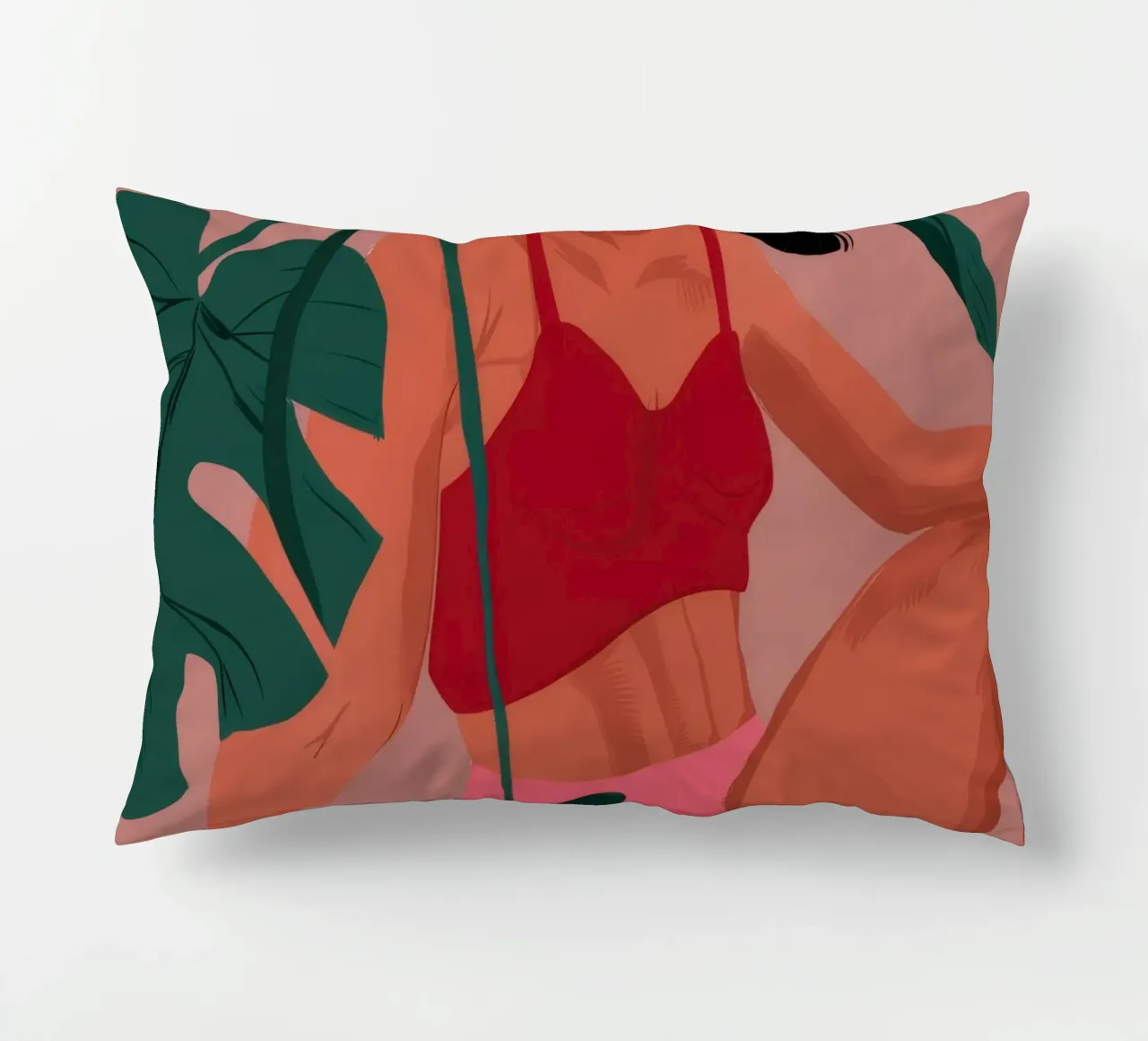 Costume da bagno rosso Jungle cuscino da Stone Decade