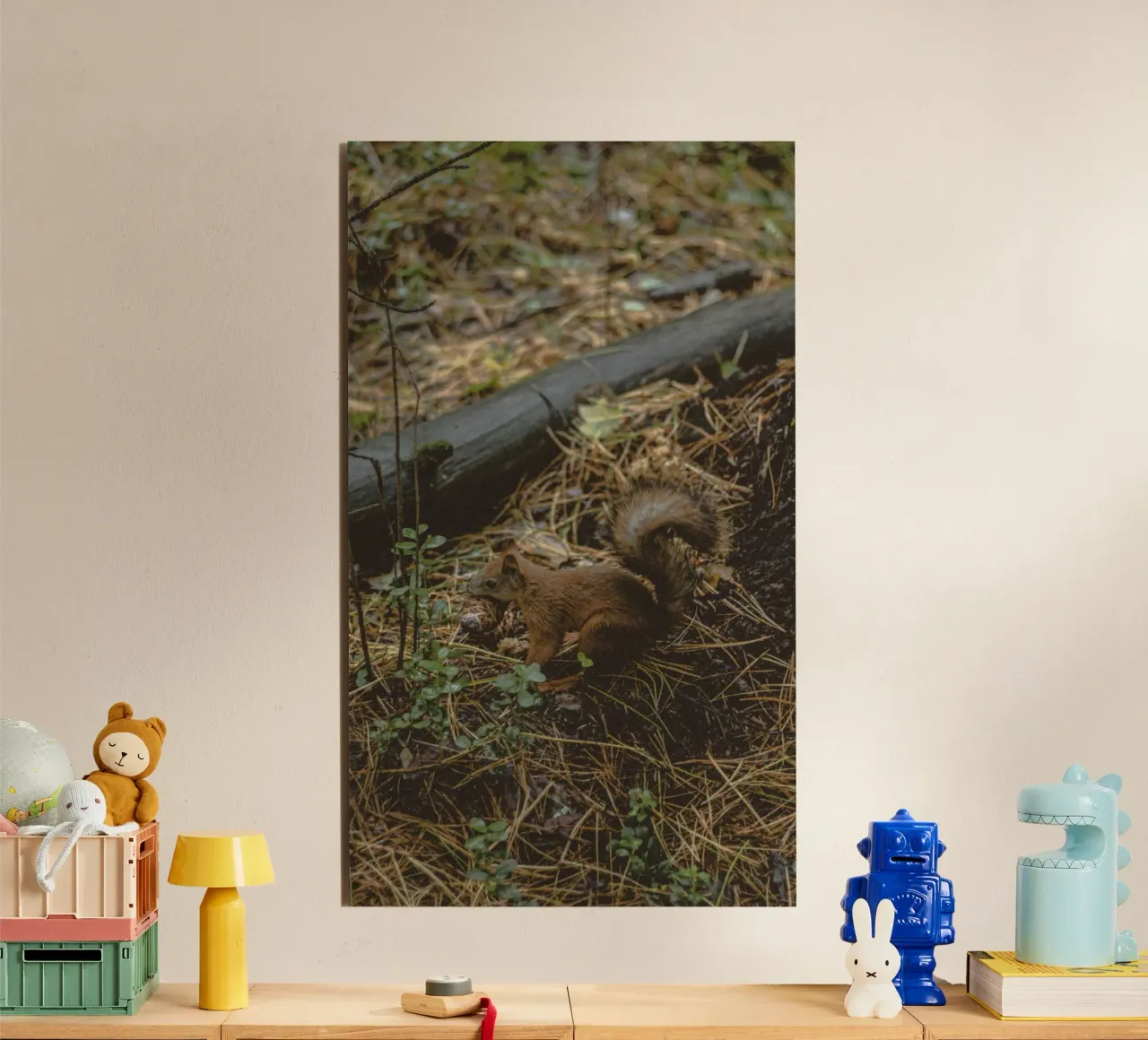 squirrel in forest alu-dibond by animal story home