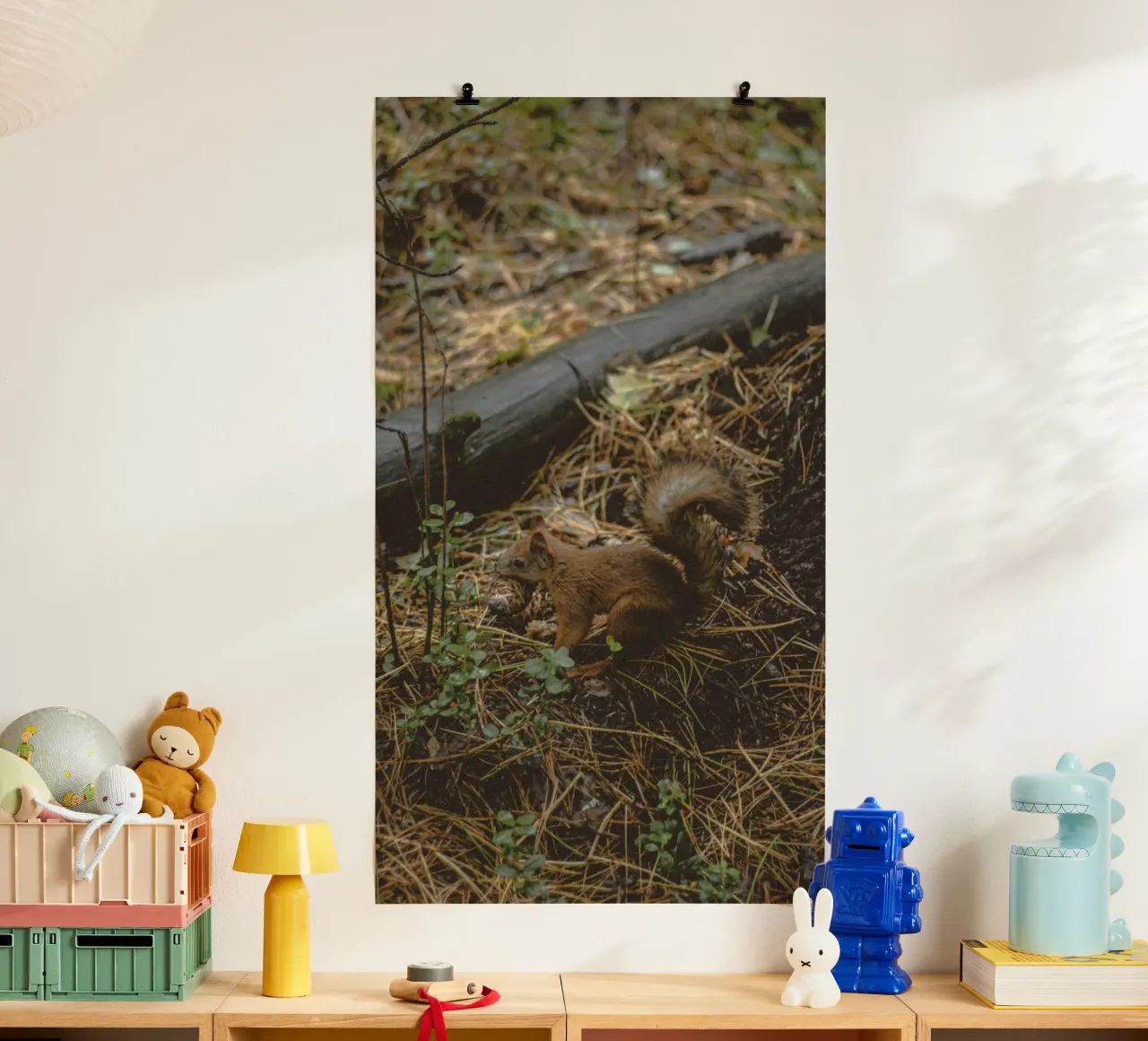 scoiattolo nella foresta poster da animal story home