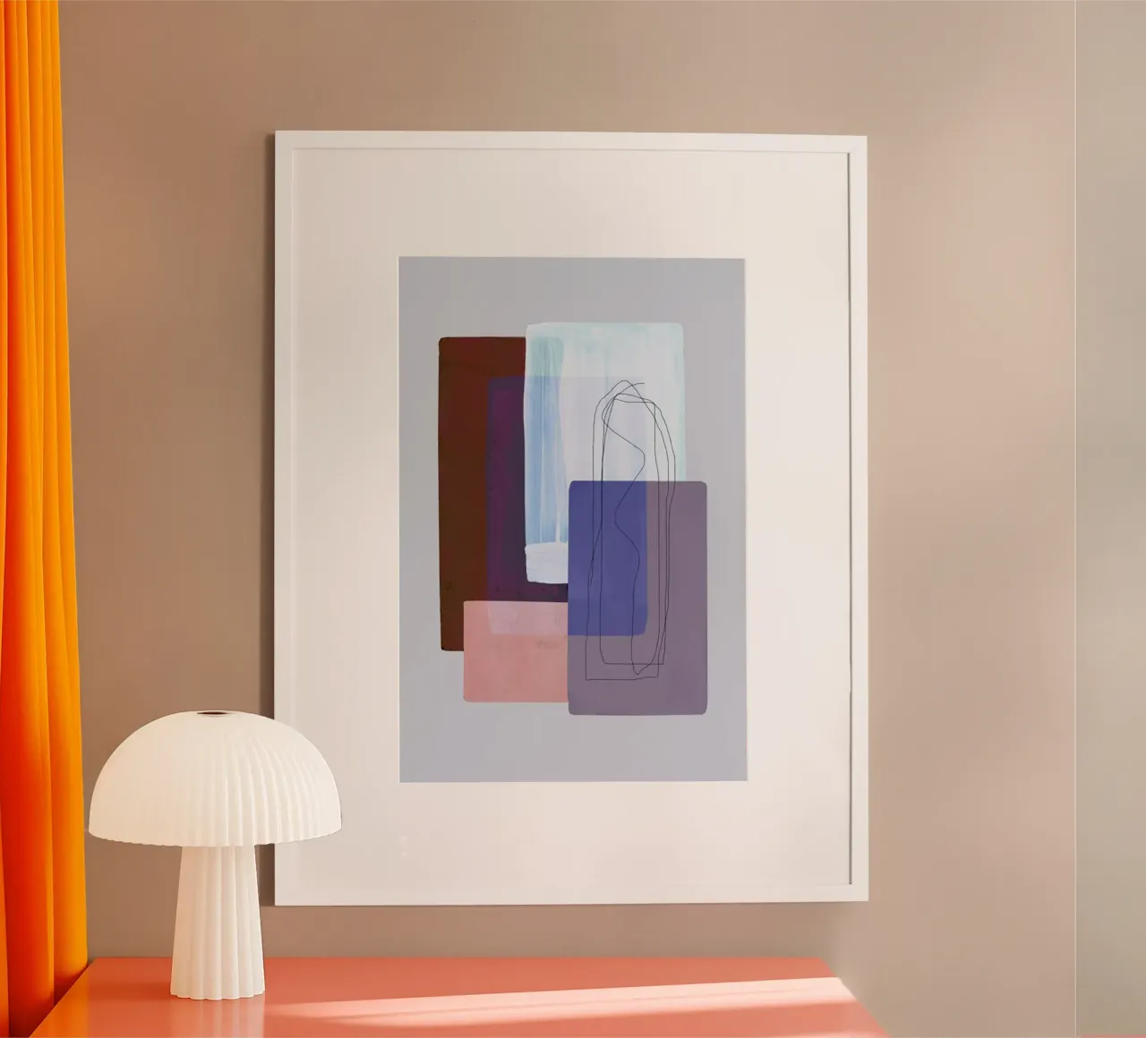 Color Play 1X poster con telaio in legno da Mareike Böhmer