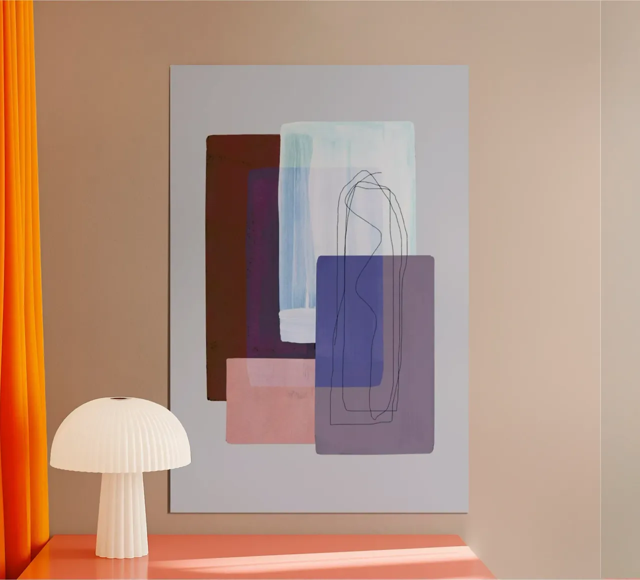 Color Play 1X poster con telaio in legno da Mareike Böhmer