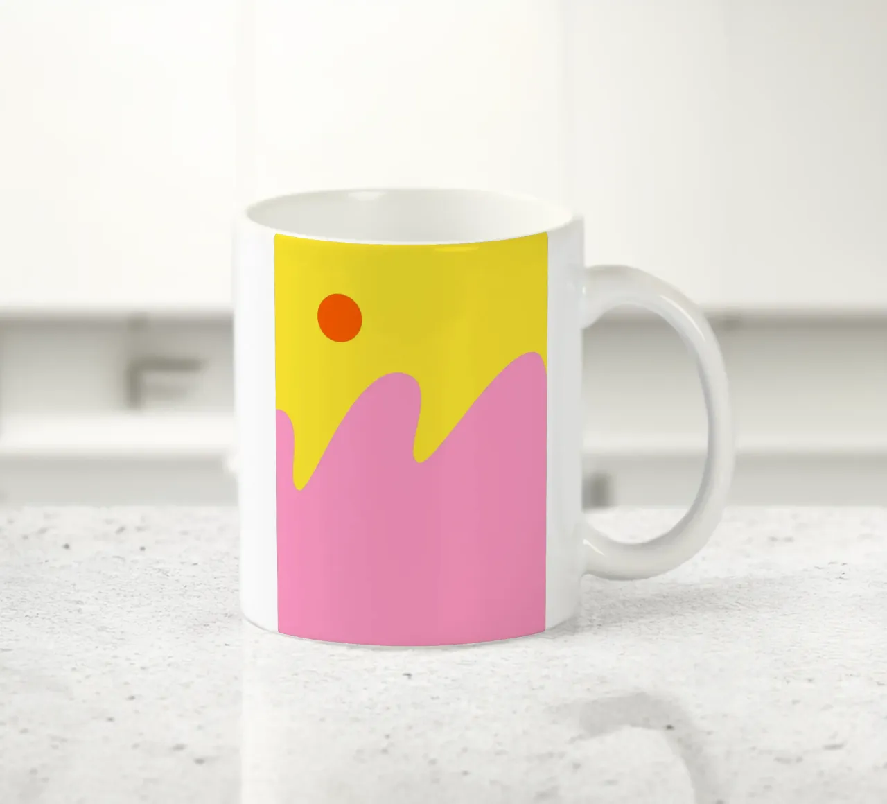 blocchi di colore onde tazza in ceramica da pastel color shape