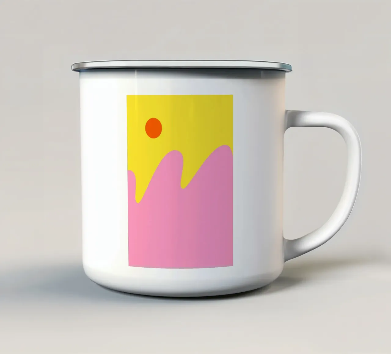 blocchi di colore onde tazza in smalto da pastel color shape