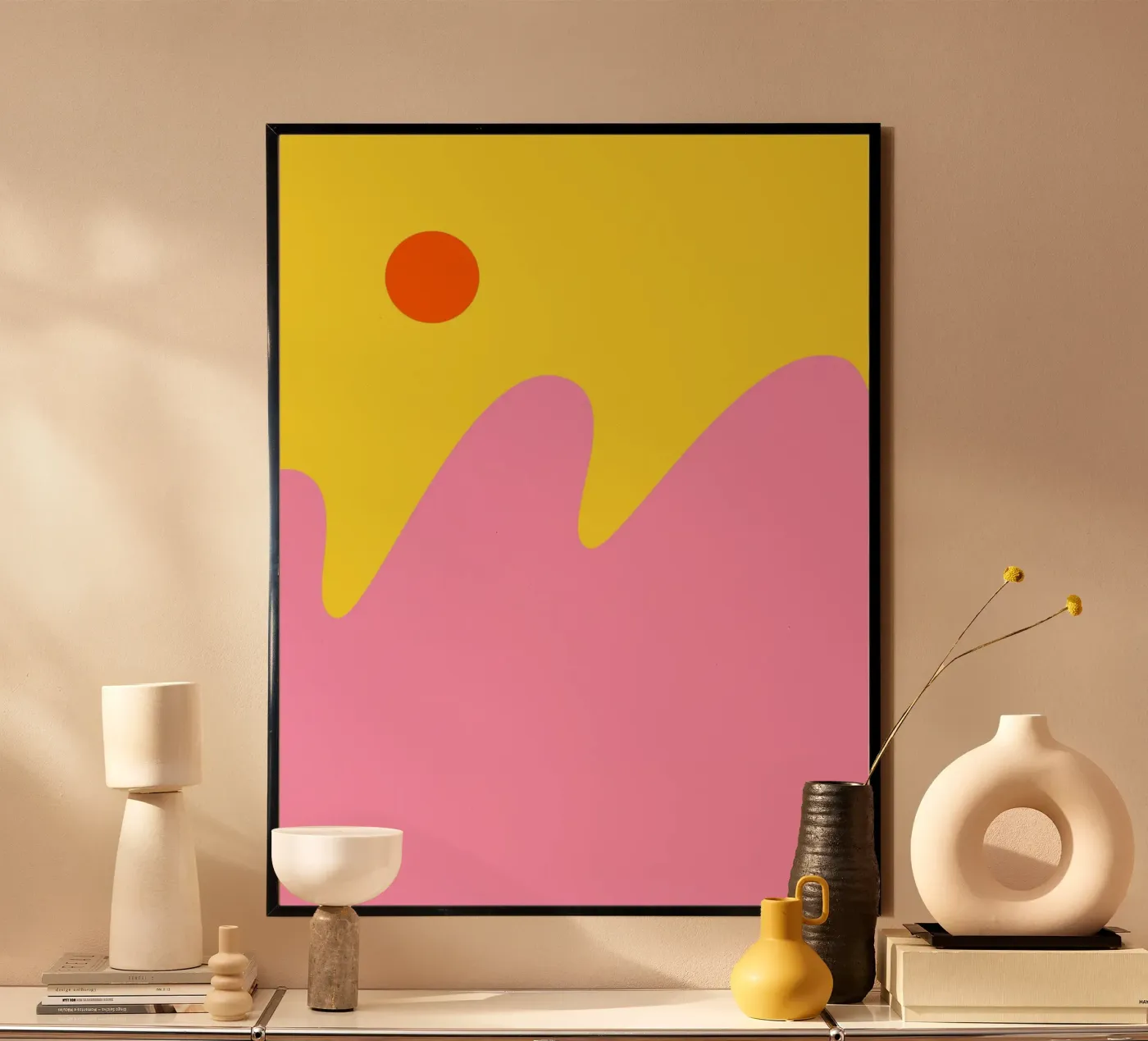 color blocks waves poster by pastel color shape