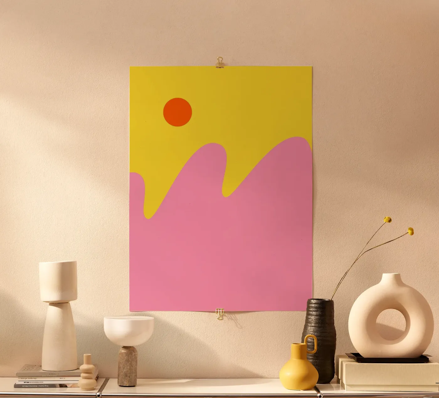 color blocks waves poster by pastel color shape