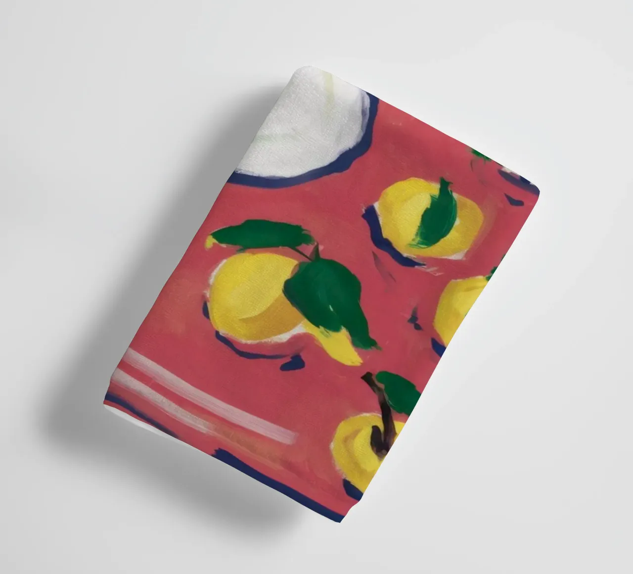 Lemon Jar Blue Table towel by Sentinel Glow