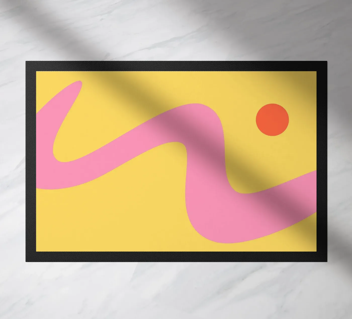 flow abstract shapes doormat by pastel color shape