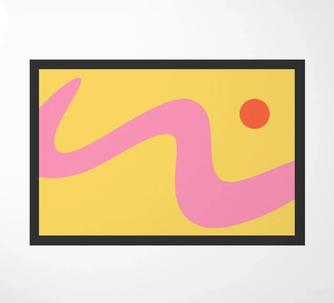 flow abstract shapes doormat by pastel color shape