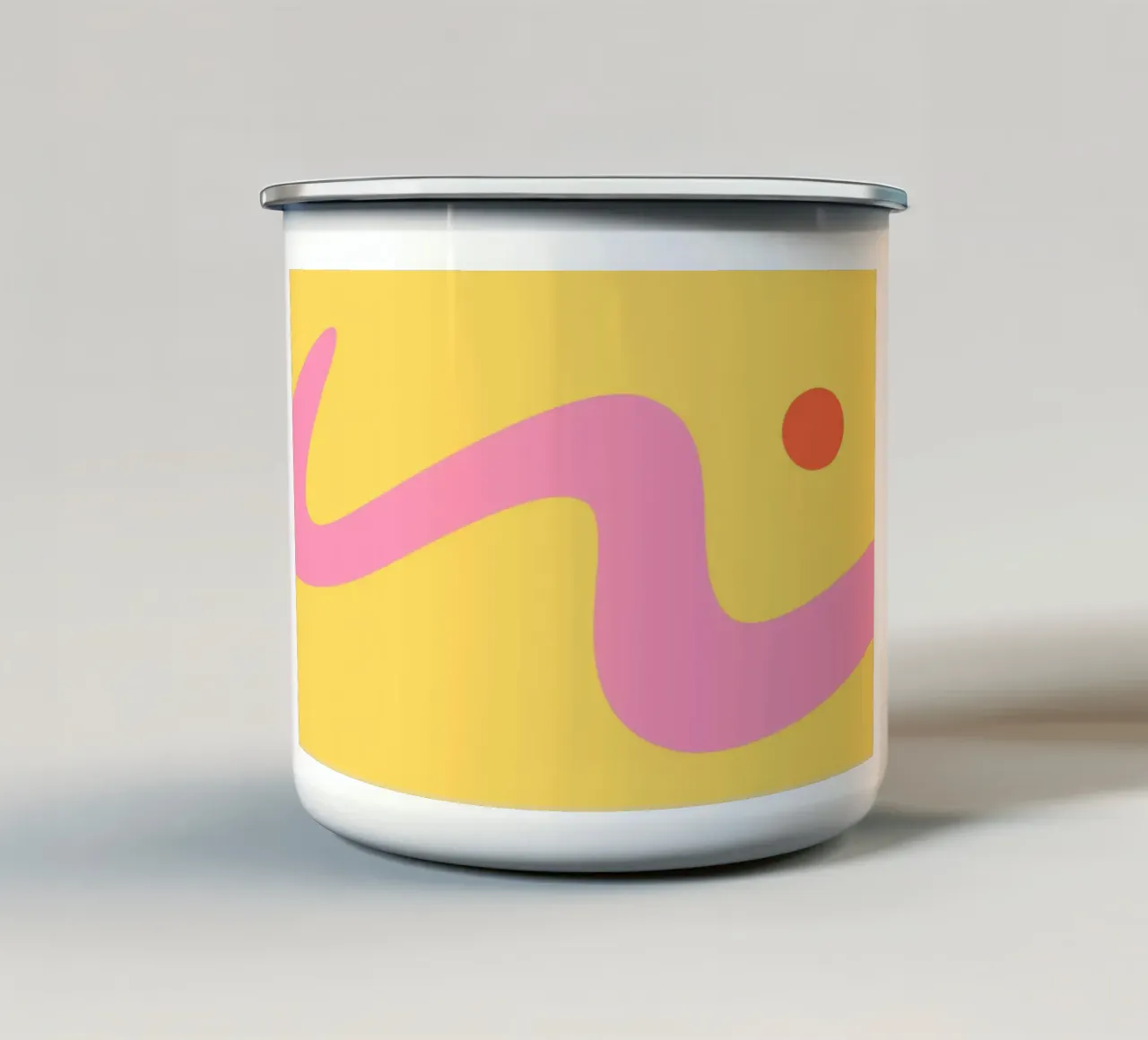 stroom abstracte vormen emaille mok van pastel color shape