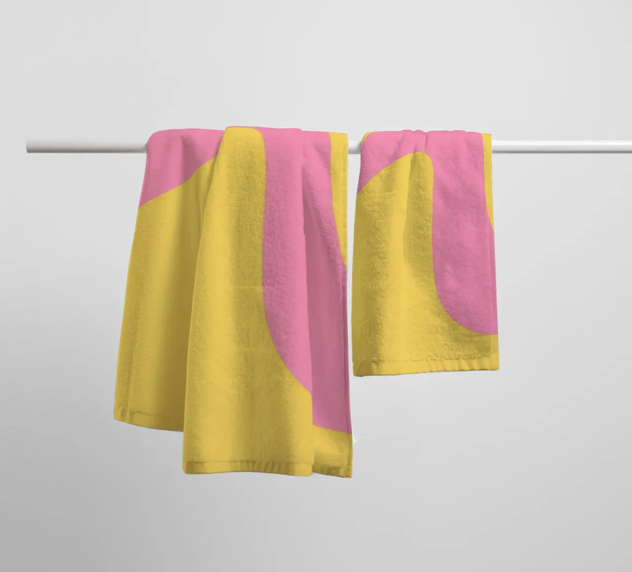flow abstract shapes towel by pastel color shape