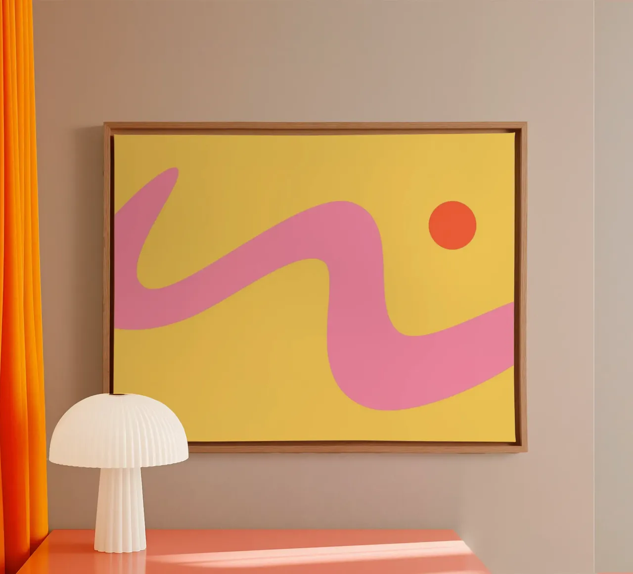 flow abstract shapes canvas by pastel color shape