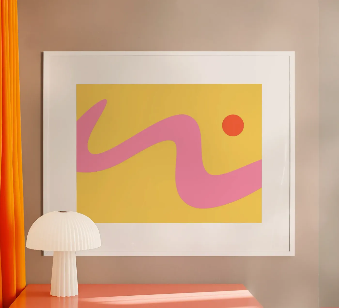 flow abstract shapes poster by pastel color shape
