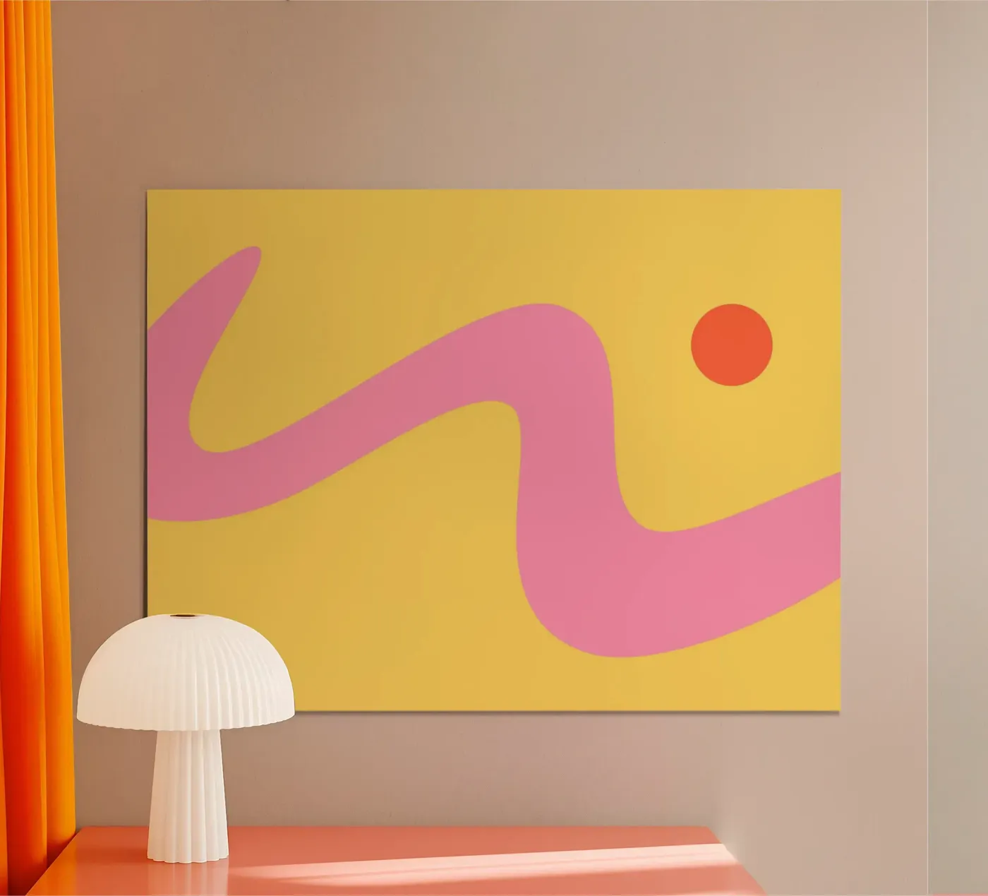 flow abstract shapes poster by pastel color shape