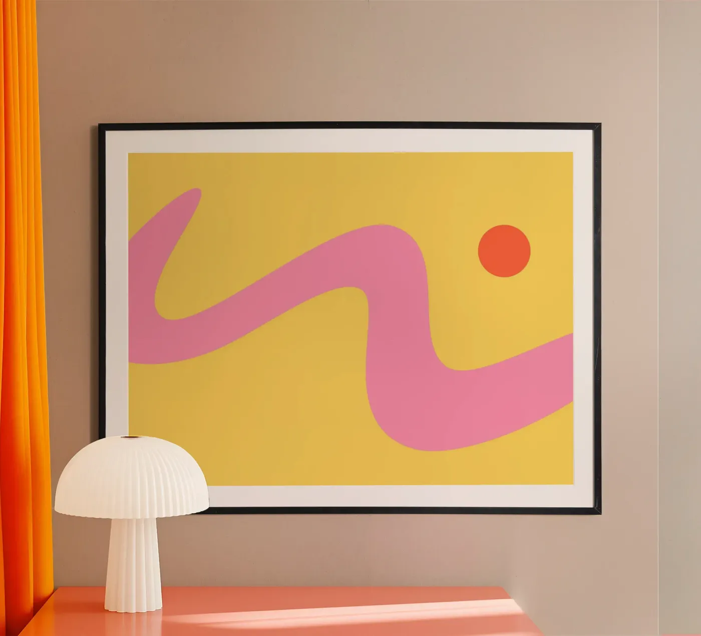 flow abstract shapes poster by pastel color shape