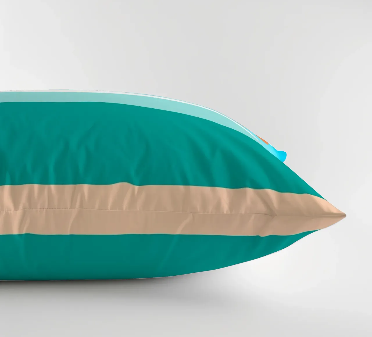 cielo blu geometrico con sole cuscino da pastel color shape