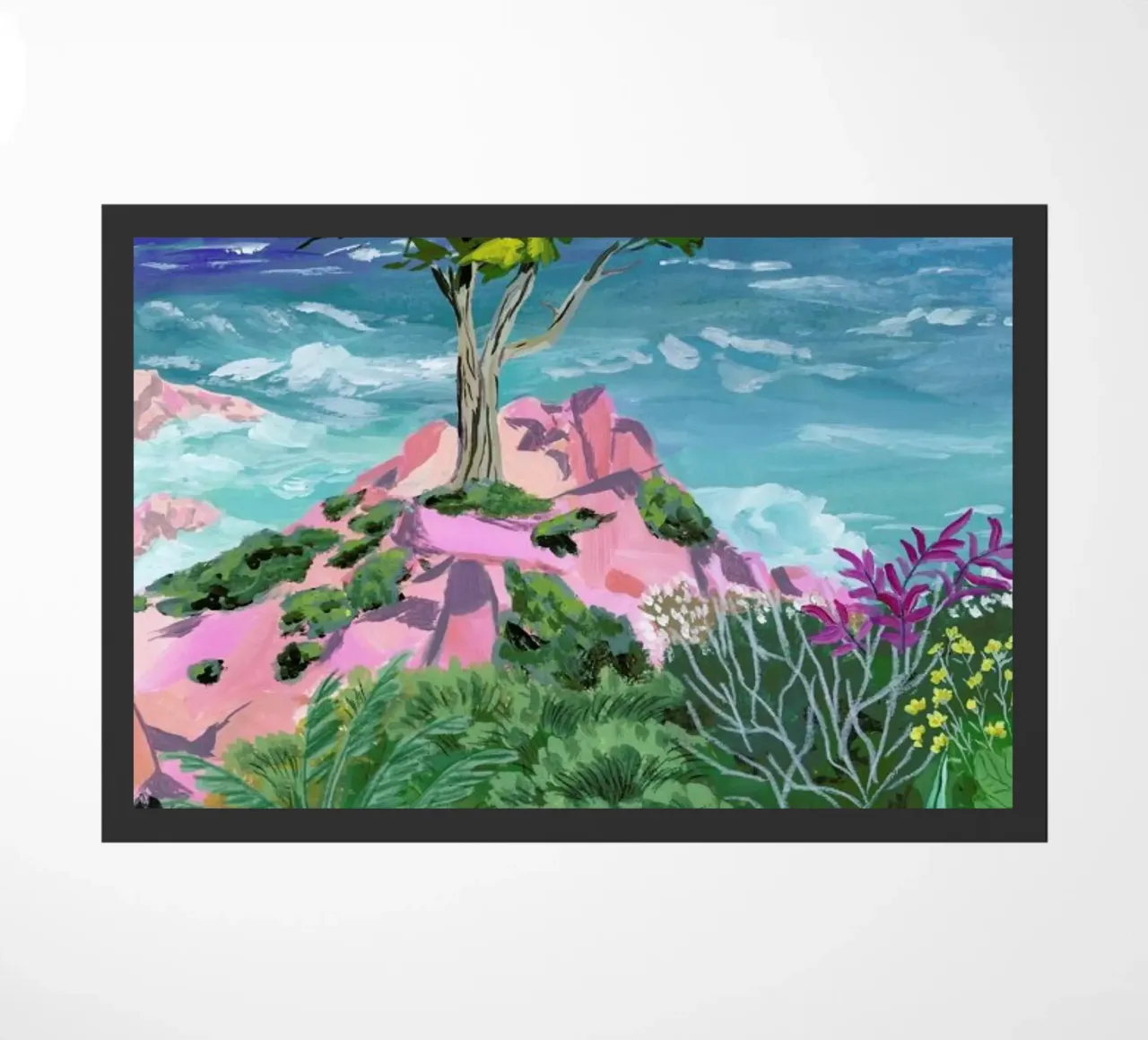Lone Cypress doormat by Sarah Gesek