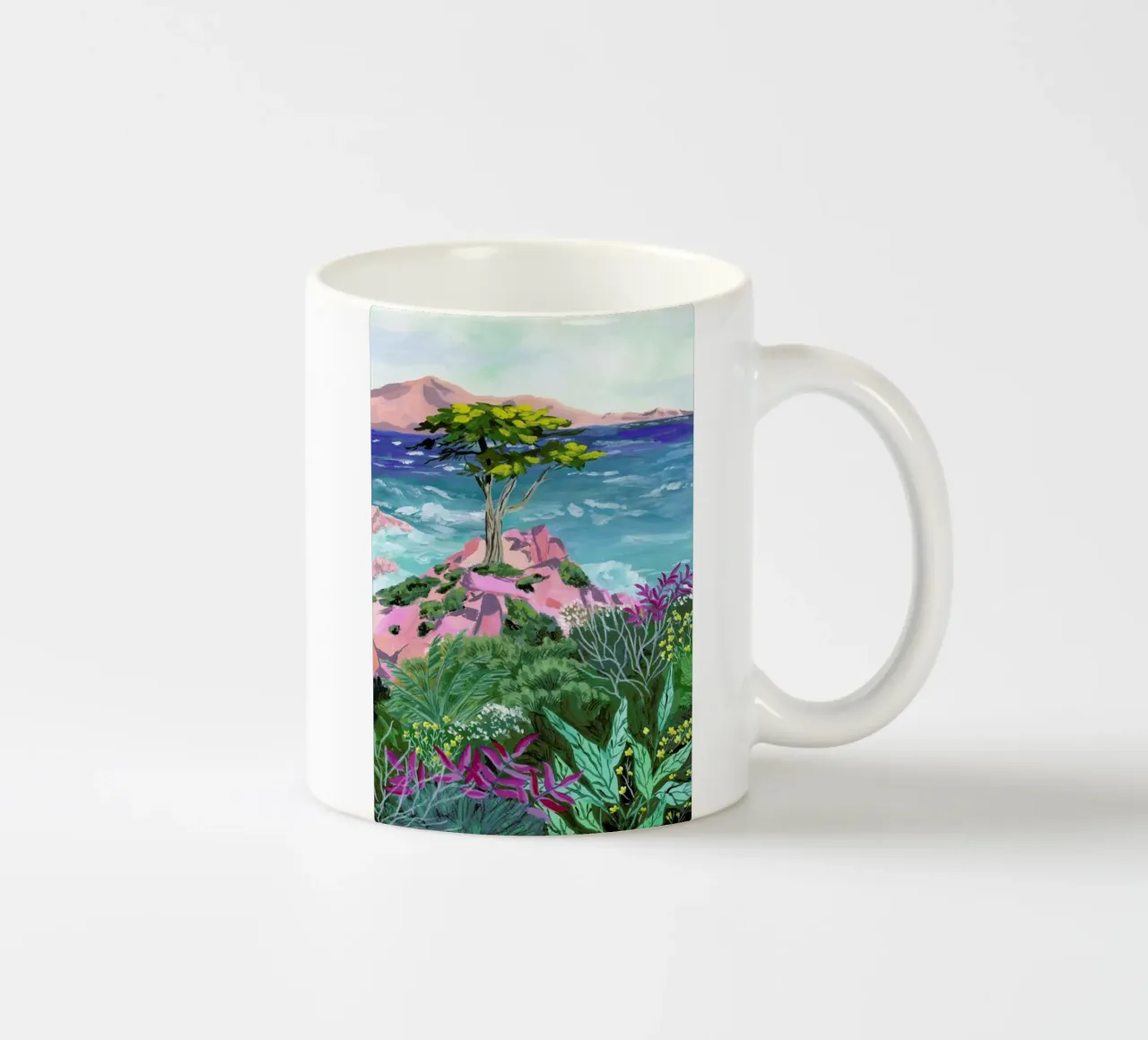Lone Cypress tazza in ceramica da Sarah Gesek