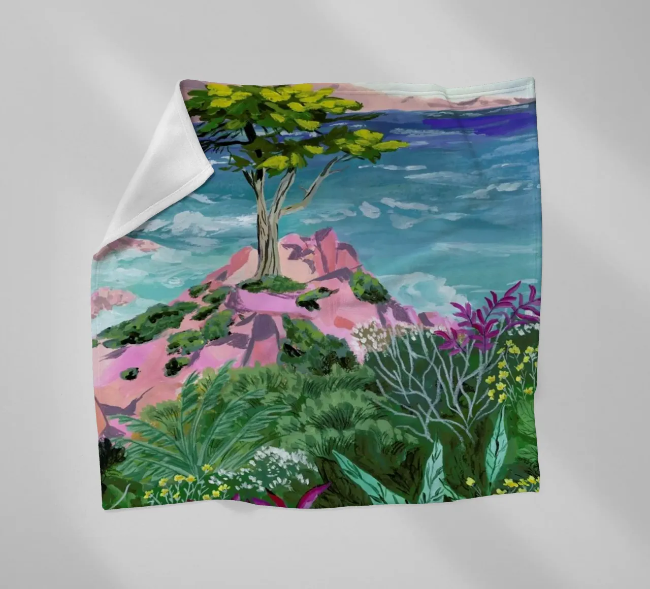 Lone Cypress coperta in pile da Sarah Gesek