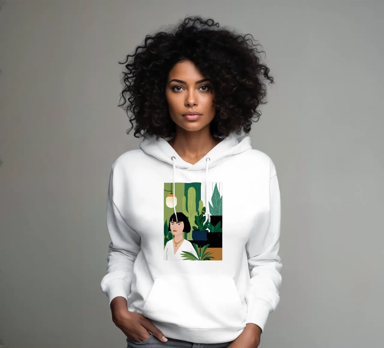 Lampione Chic Bob felpa con cappuccio da Pale Aura