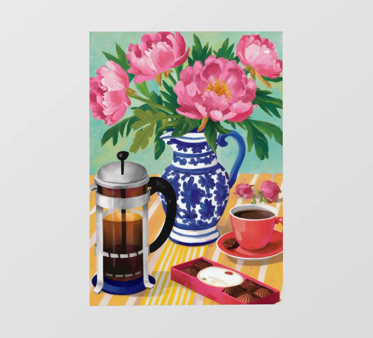 Peony Coffee Bliss backlit film by Muse Artworks