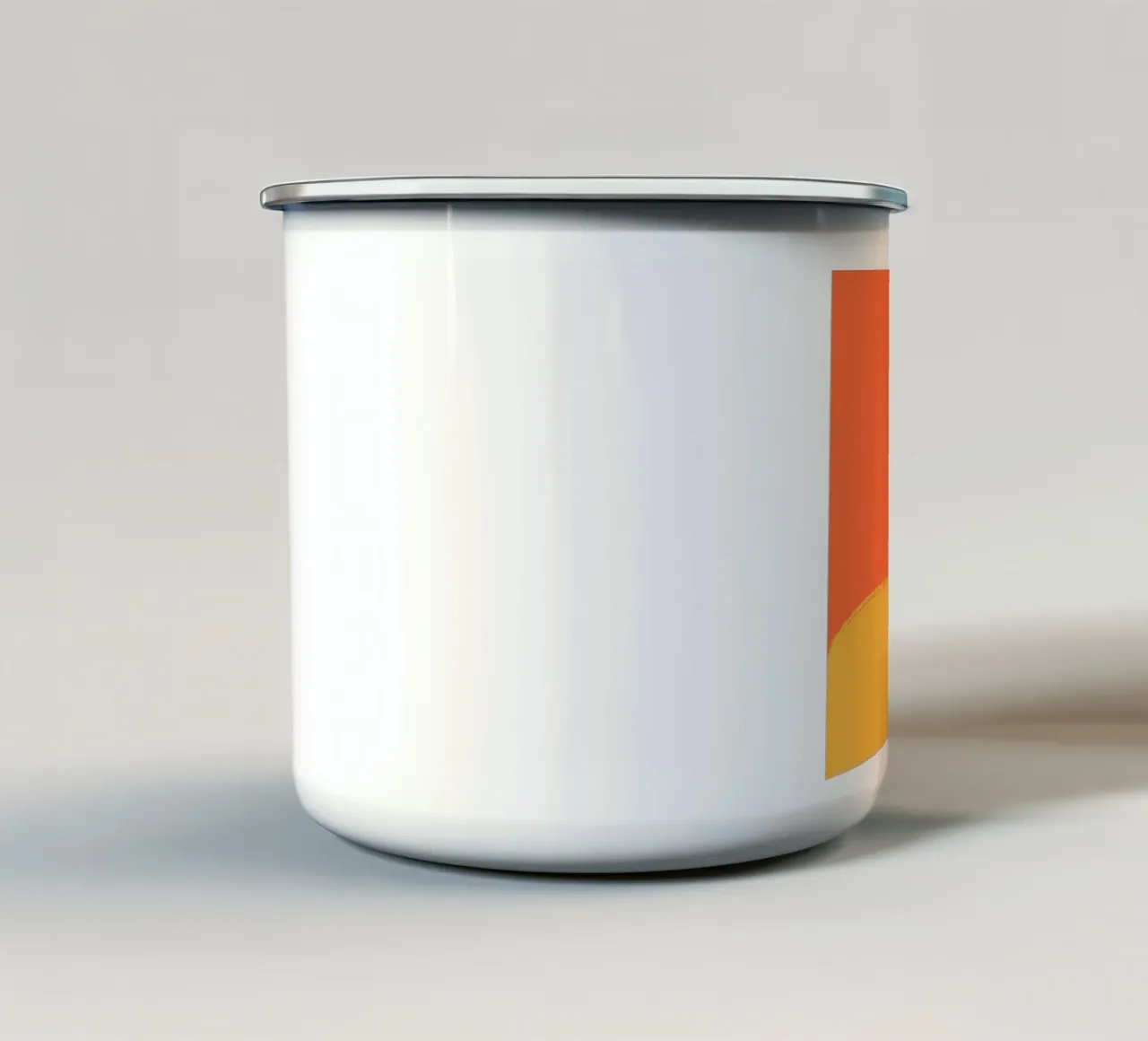 warme kleuren verloop emaille mok van pastel color shape
