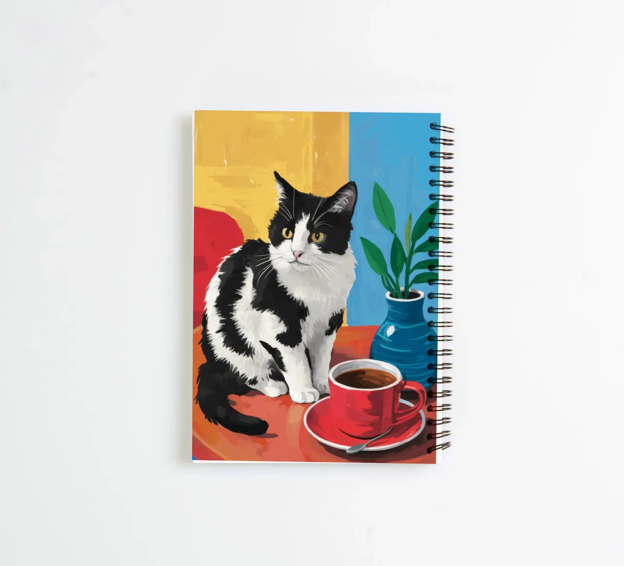 Gatto Tuxedo Caffè diario ad anelli da Stone Decade
