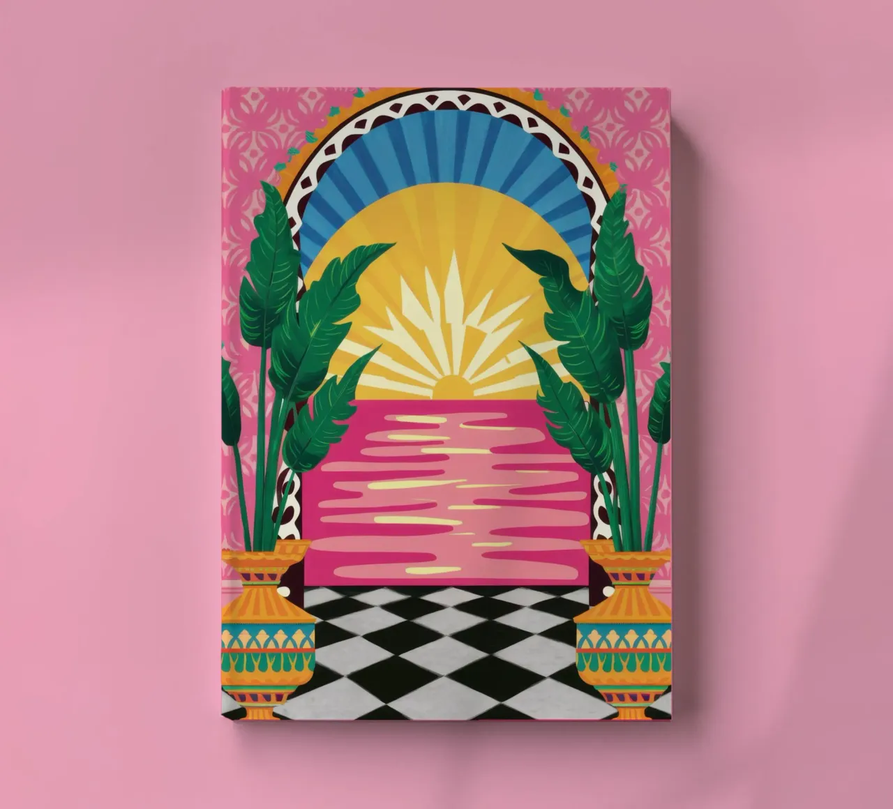 Arched Courtyard Path notebook by Sentinel Glow