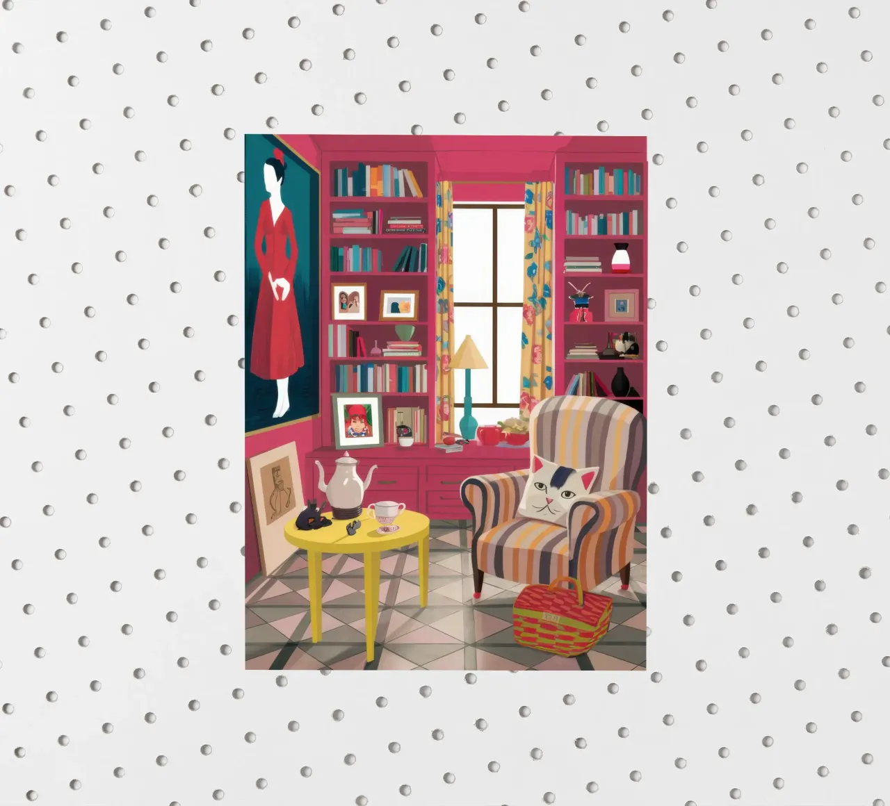 Striped Armchair Library sticker by Marigold Tiga