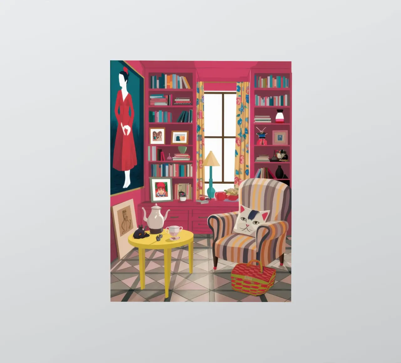 Striped Armchair Library sticker by Marigold Tiga