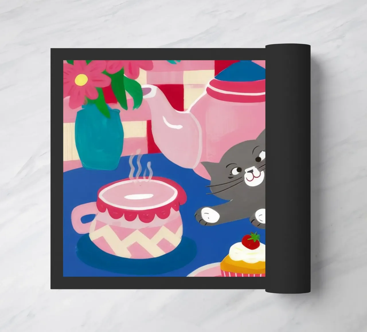 Tea Party felino zerbino da Muse Artworks