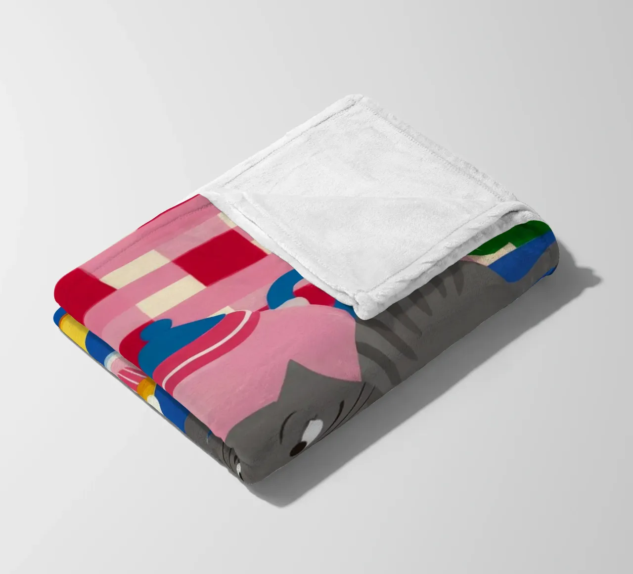 Tea Party felino coperta in pile da Muse Artworks