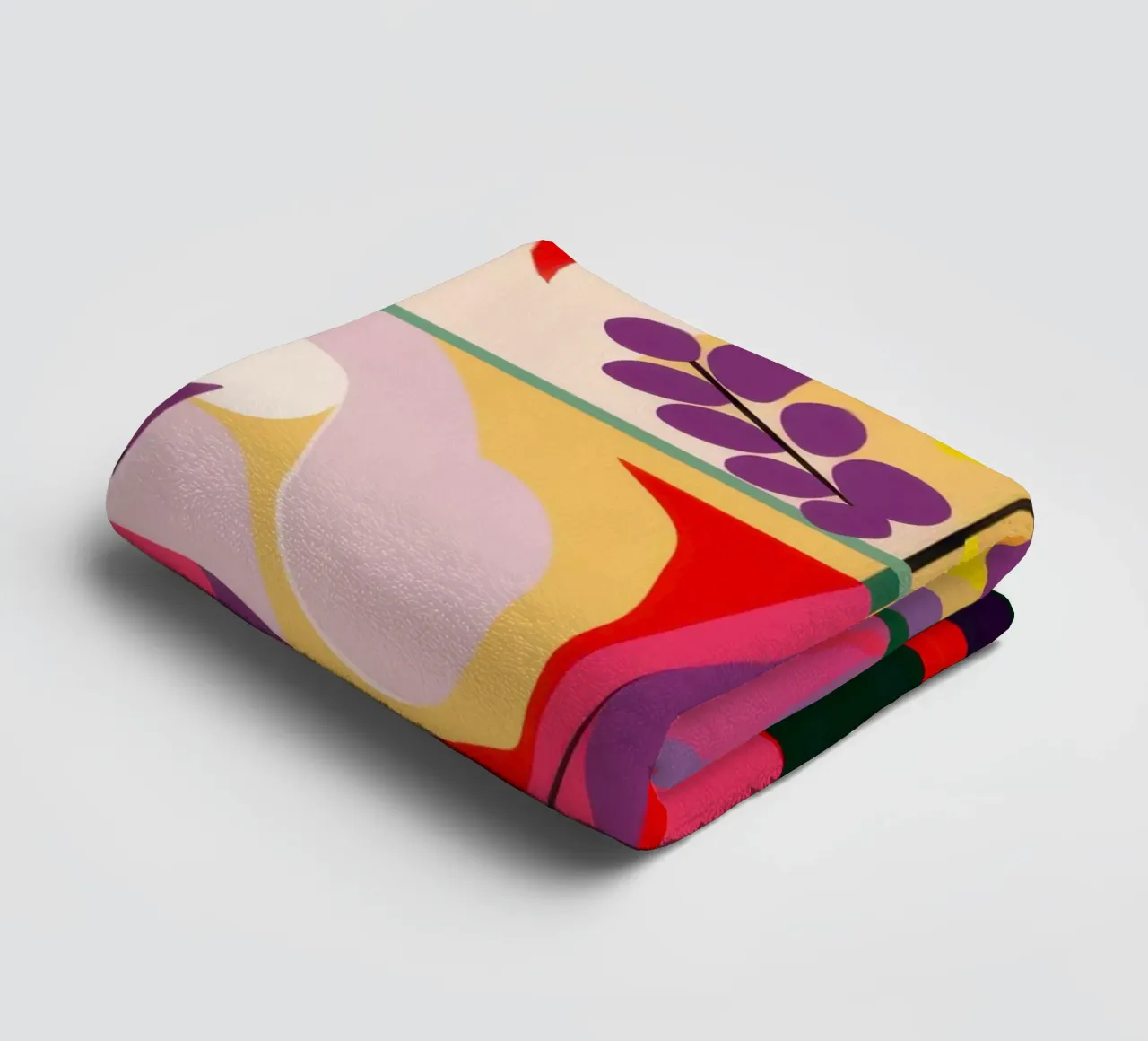 Crimson Vase Abstraction towel by Sentinel Glow