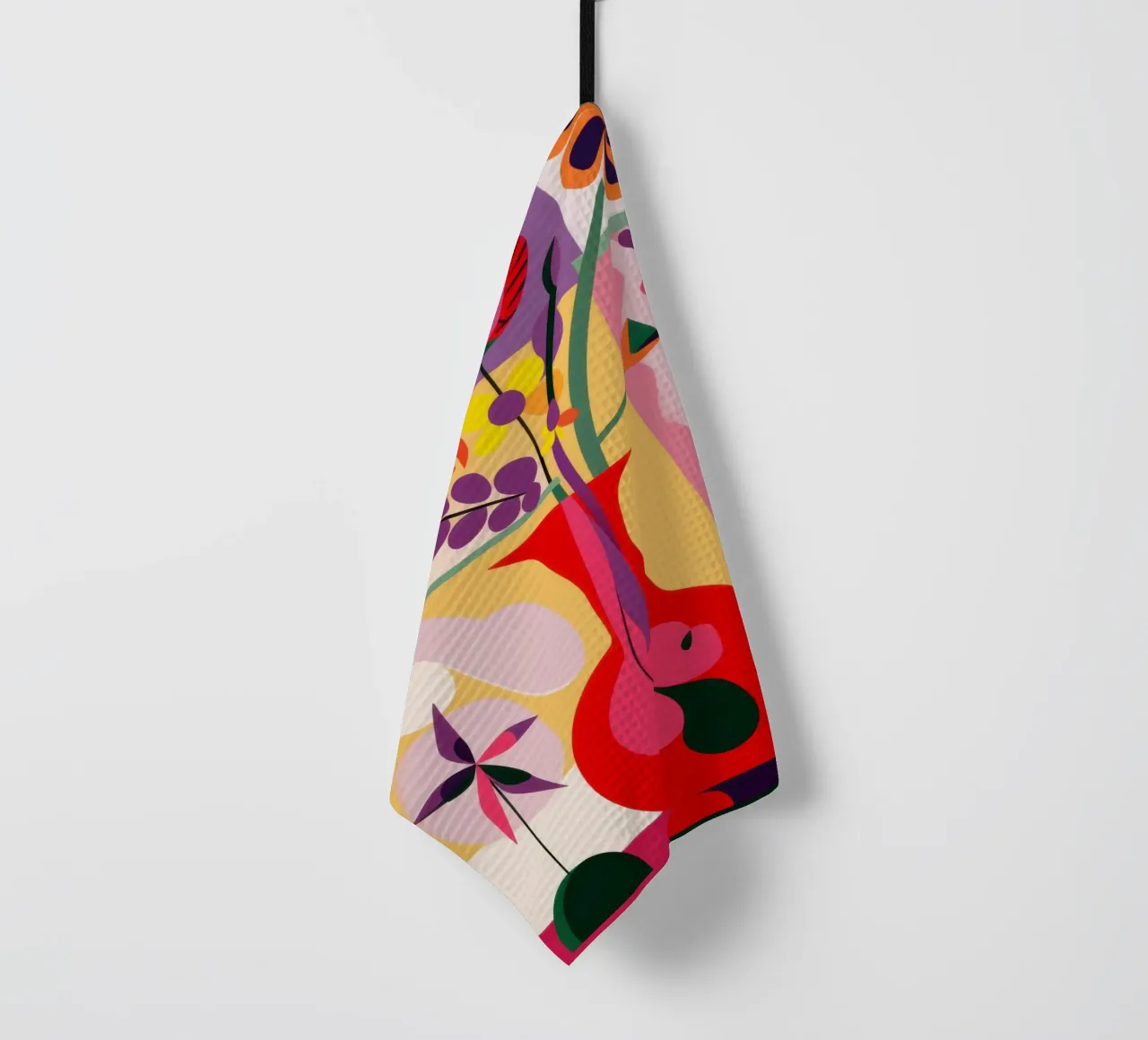 Vase cramoisi Abstraction torchon de Sentinel Glow