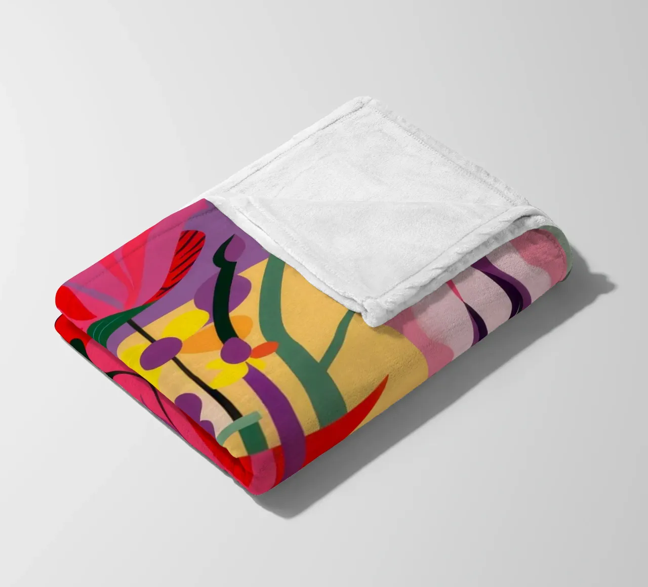 Vase cramoisi Abstraction plaid polaire de Sentinel Glow