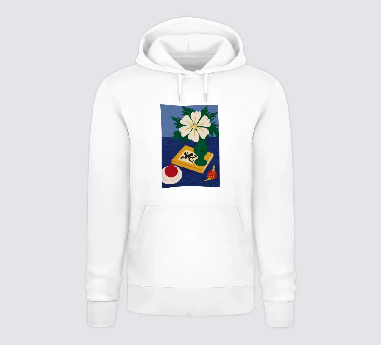 Ombra di fiori bianchi felpa con cappuccio da Muse Artworks
